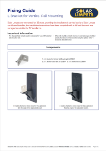 SL-FG-LB – Fixing Guide – L Bracket for Vertical Rail Mounting – Issue 2